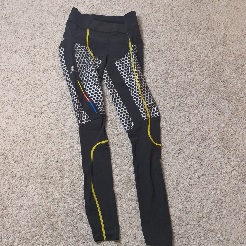 Salomon Women leggings sport gym actilite running super rare original lab
